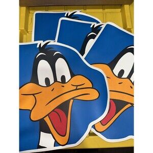4 1993 Vintage Warner Bro's Loony Tunes Daffy Duck Large Sized Placemats